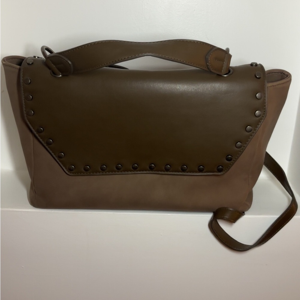 Universal Thread Olive Studded Flap Crossbody Bag… - image 2